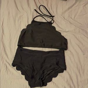 Black high waisted bikini swim suit